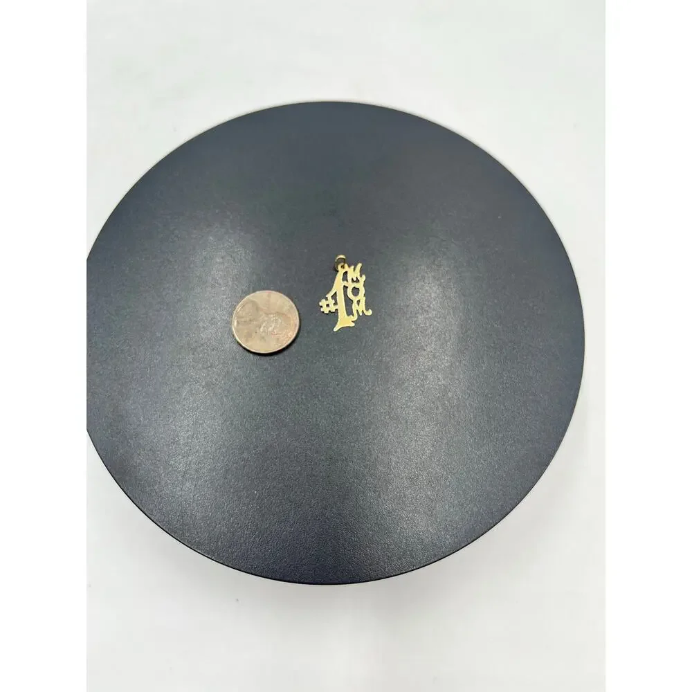 AJ 14K Yellow‎ Gold .45 #1 MOM Vintage Charm Pendant Special Gift